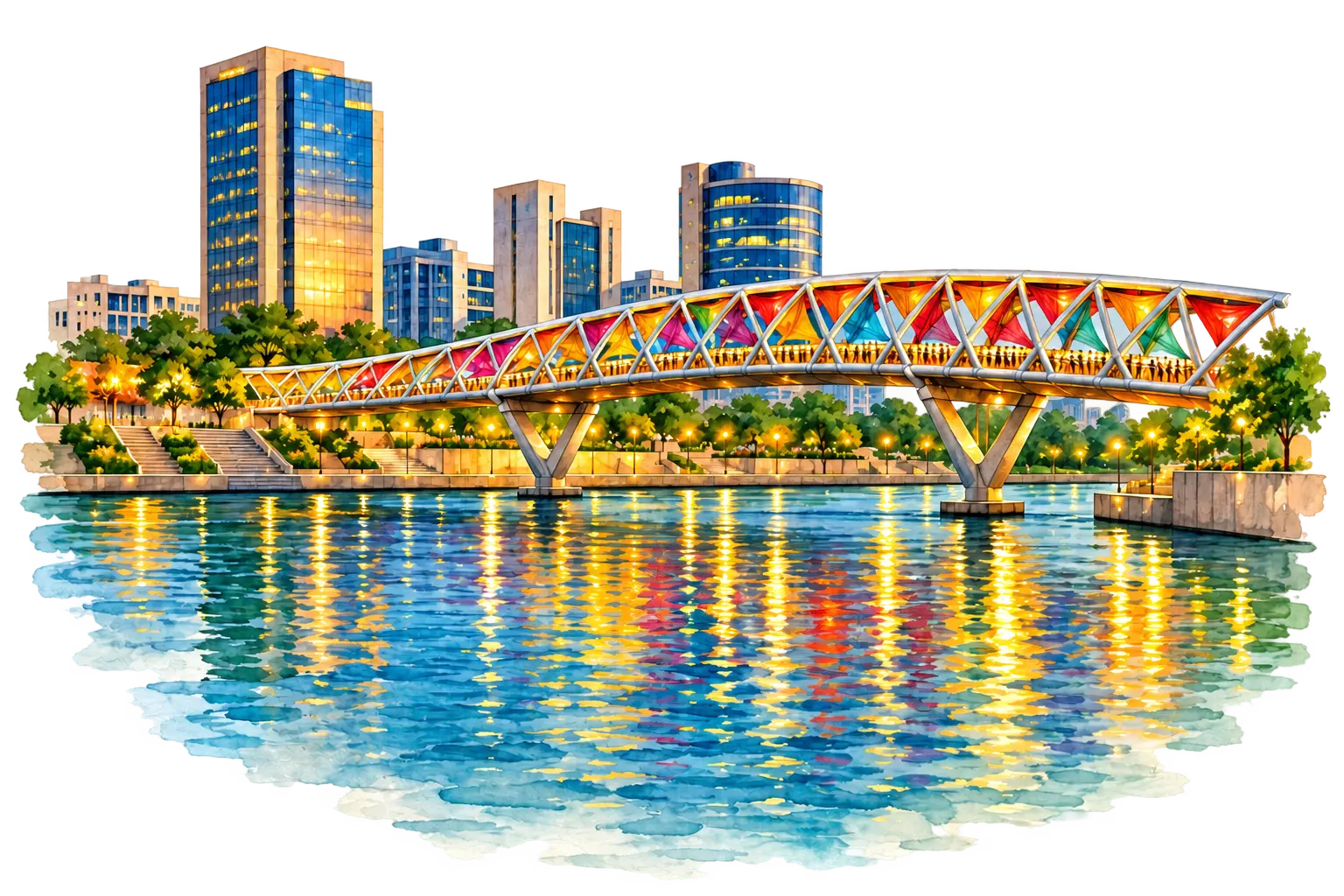 અમદાવાદ — સાબરમતી રિવરફ્રન્ટ પરનો અટલ બ્રિજ